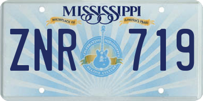 MS license plate ZNR719