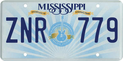 MS license plate ZNR779
