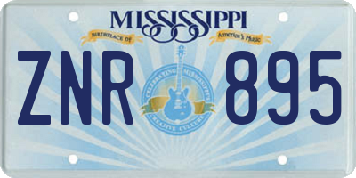 MS license plate ZNR895