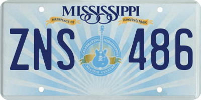 MS license plate ZNS486