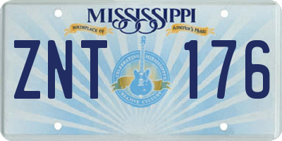 MS license plate ZNT176