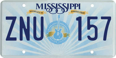 MS license plate ZNU157