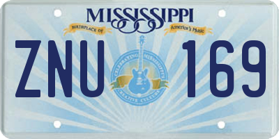 MS license plate ZNU169