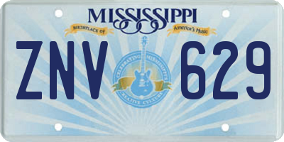 MS license plate ZNV629