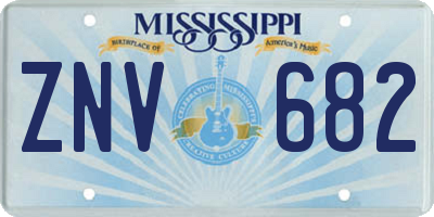 MS license plate ZNV682