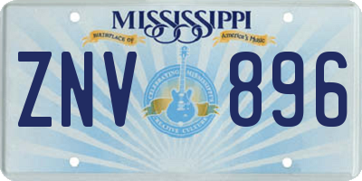 MS license plate ZNV896