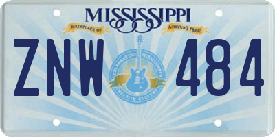 MS license plate ZNW484