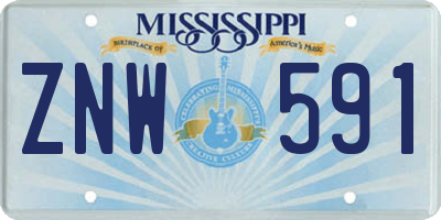 MS license plate ZNW591