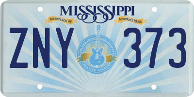 MS license plate ZNY373