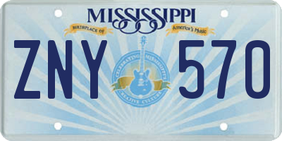 MS license plate ZNY570