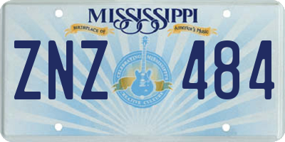 MS license plate ZNZ484
