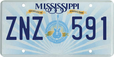 MS license plate ZNZ591