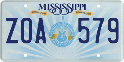 MS license plate ZOA579