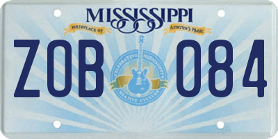 MS license plate ZOB084