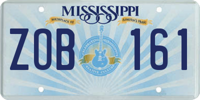 MS license plate ZOB161