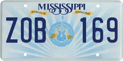 MS license plate ZOB169