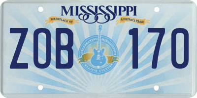 MS license plate ZOB170
