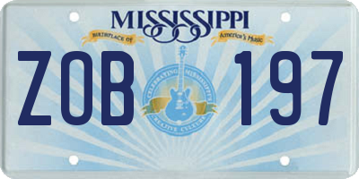 MS license plate ZOB197