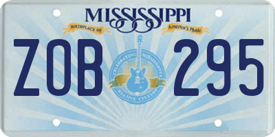 MS license plate ZOB295