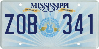 MS license plate ZOB341