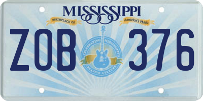 MS license plate ZOB376