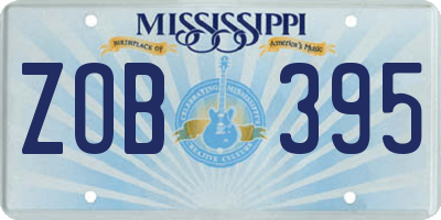 MS license plate ZOB395