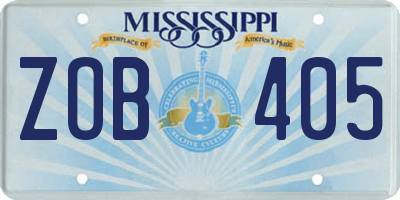 MS license plate ZOB405