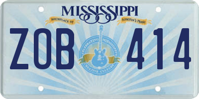 MS license plate ZOB414