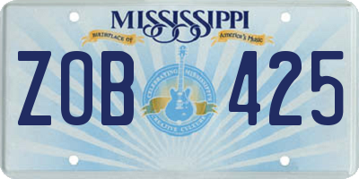 MS license plate ZOB425