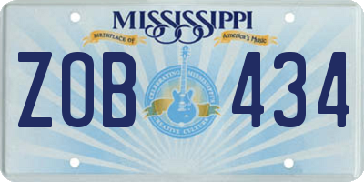 MS license plate ZOB434