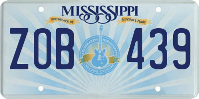 MS license plate ZOB439