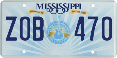 MS license plate ZOB470