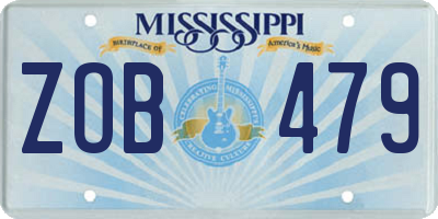 MS license plate ZOB479
