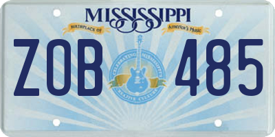 MS license plate ZOB485