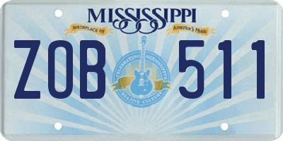 MS license plate ZOB511