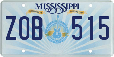 MS license plate ZOB515