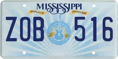 MS license plate ZOB516