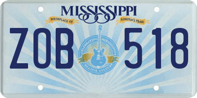 MS license plate ZOB518