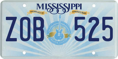 MS license plate ZOB525
