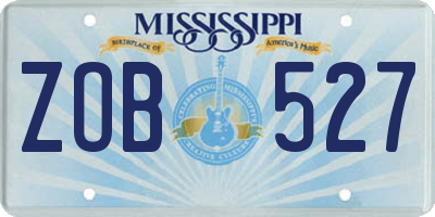 MS license plate ZOB527