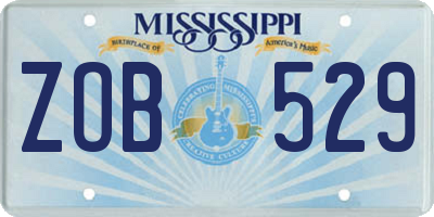 MS license plate ZOB529