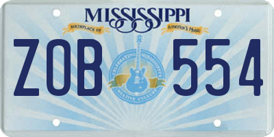 MS license plate ZOB554