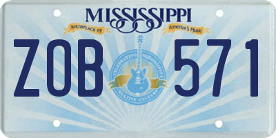 MS license plate ZOB571
