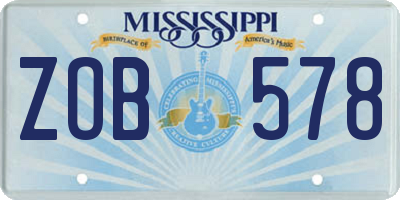 MS license plate ZOB578