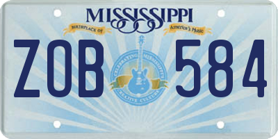 MS license plate ZOB584