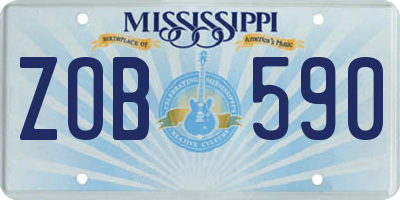 MS license plate ZOB590