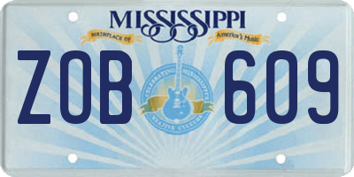 MS license plate ZOB609