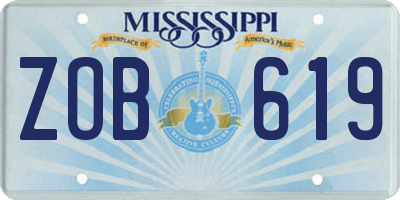 MS license plate ZOB619