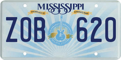 MS license plate ZOB620