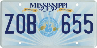 MS license plate ZOB655